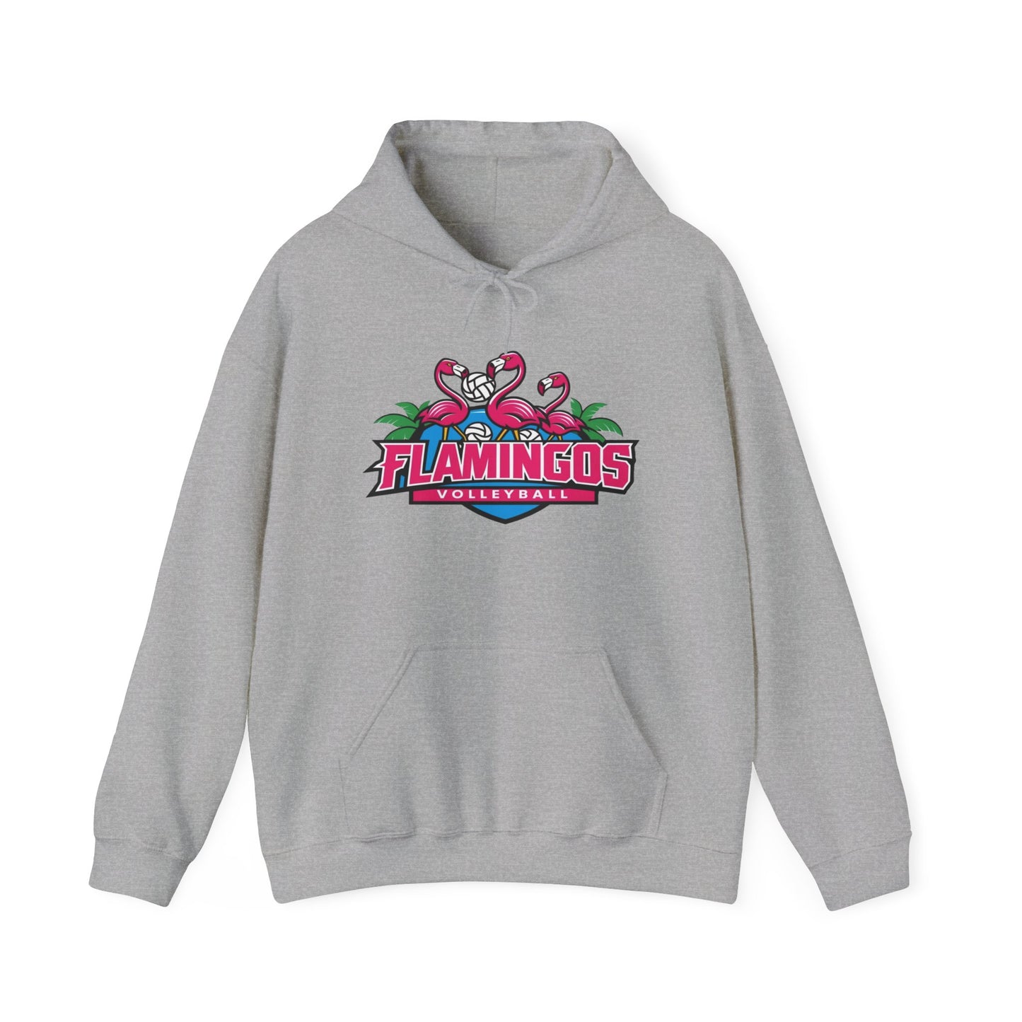 Flamingos Volleyball Unisex Hoodie